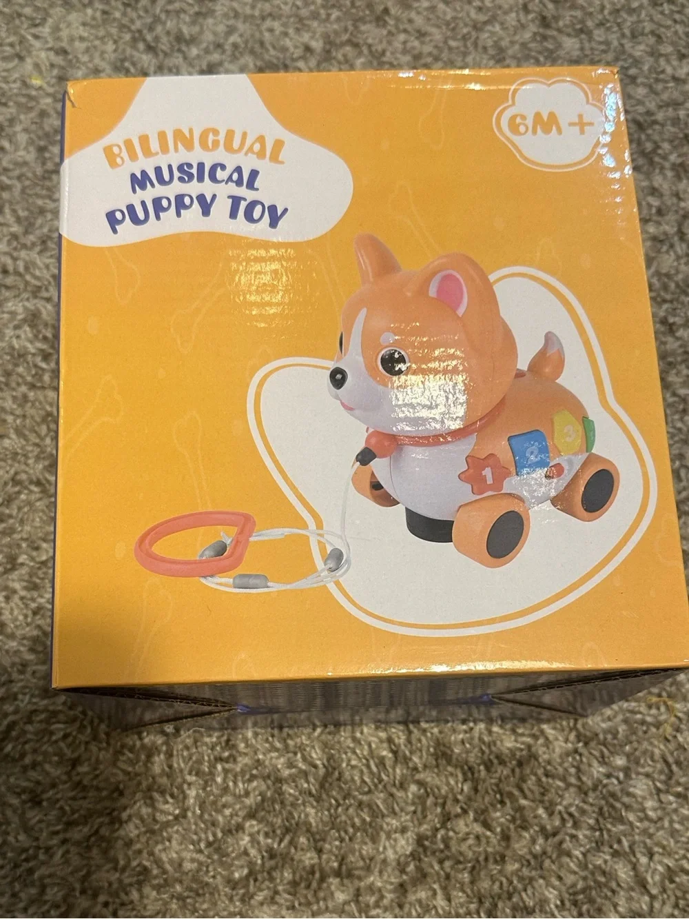 Bilingual Musical Puppy Toy – English & Spanish Learning Toy w/ Music